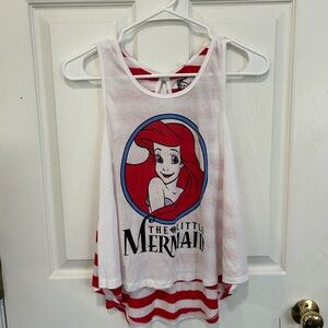 Disney Red and White Striped Tank Top Size Small
